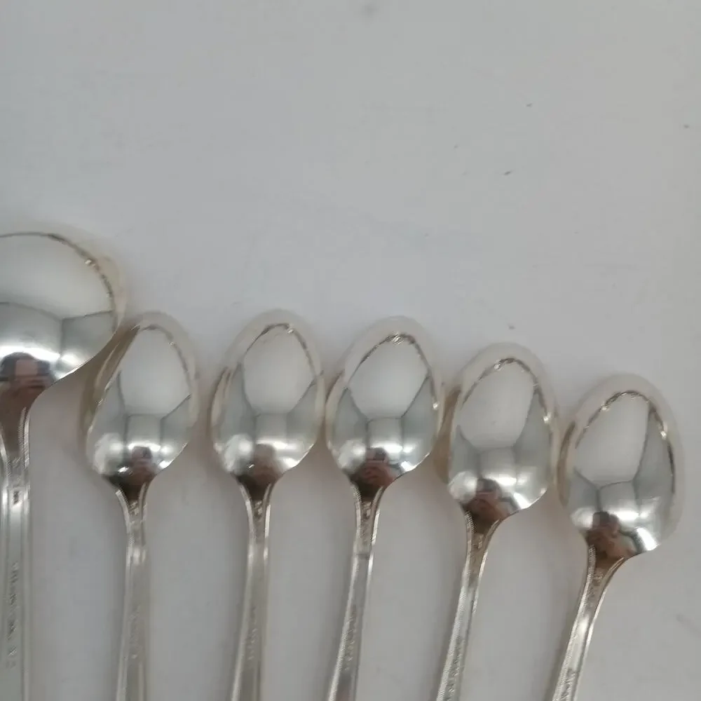 8X SS ROGERS Extra Plate SilverPlate CHALFONTE Soup Spoons Demitasse Flatware